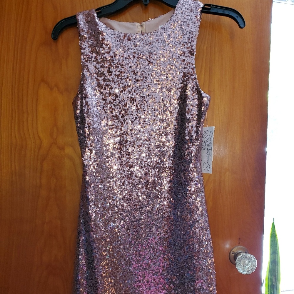 Speechless rose gold sequin dress
